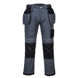 Portwest PW3 Workwear Broek PW305 stretch holsterzakken zoomgrijs-zwart(ZB)