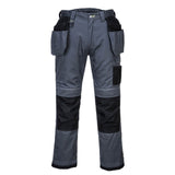 Portwest PW3 Workwear Broek PW305 stretch holsterzakken zoomgrijs-zwart(ZB)