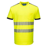 Portwest PW3 Hoge zichtbaarheid T-Shirt PW318 Hi-Vis Cotton Comfort S/S geel-zwart(YB)