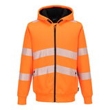 Portwest PW3 Hoge zichtbaarheid Hoodie PW321 Hi-Vis Winter rits oranje(OR)