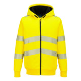 Portwest PW3 Hoge zichtbaarheid Hoodie PW321 Hi-Vis Winter rits geel(YE)