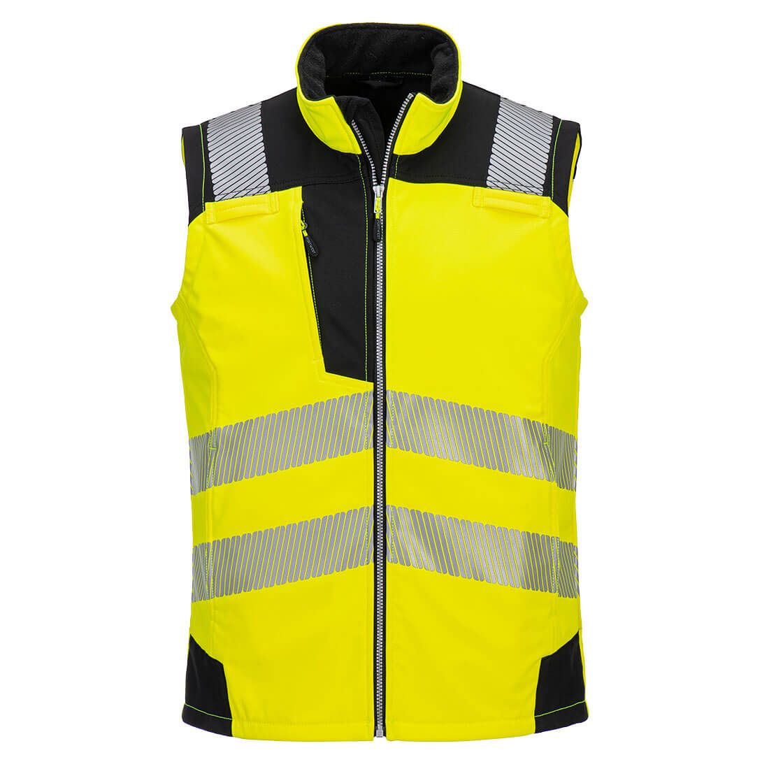 Portwest PW3 Hoge zichtbaarheid Bodywarmer PW325 Gilet (3L) HiVis Softshell geel-zwart(YB)