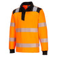 Portwest PW3 Sweatshirt PW326 1/4 rits HiVis oranje-zwart(OB)