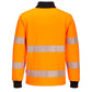Portwest PW3 Sweatshirt PW326 1/4 rits HiVis oranje-zwart(OB)