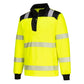 Portwest PW3 Sweatshirt PW326 1/4 rits HiVis geel-zwart(YB)