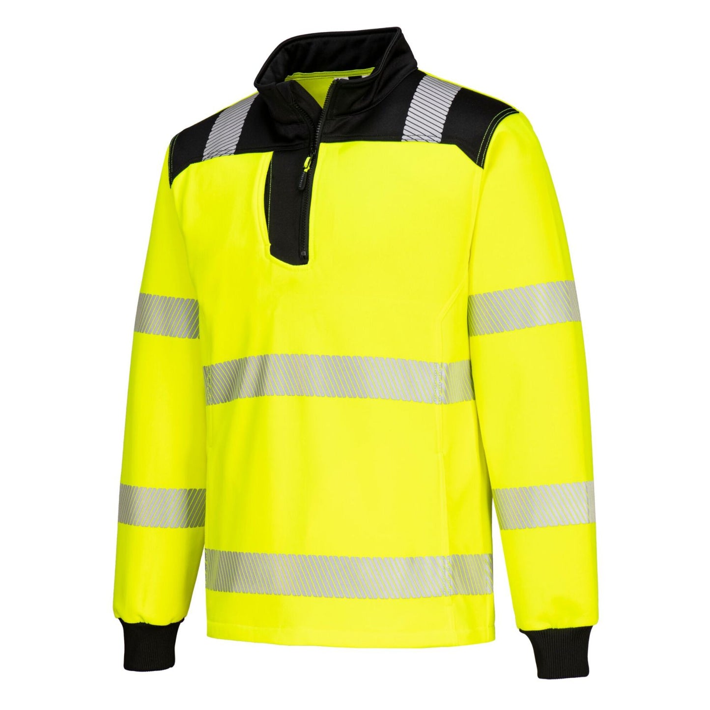 Portwest PW3 Sweatshirt PW326 1/4 rits HiVis geel-zwart(YB)