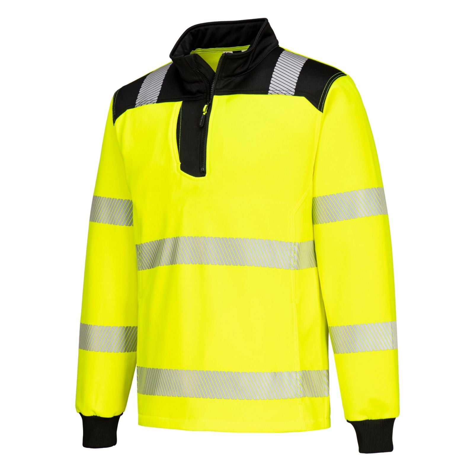 Portwest PW3 Sweatshirt PW326 1/4 rits HiVis geel-zwart(YB)