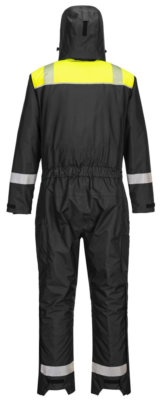 Portwest PW3 Regenoveralls PW353 zwart-geel(BK)