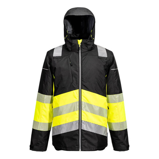 Portwest PW3 Hoge zichtbaarheid Winterjack PW364 Hi-Vis klasse 1 geel-zwart(YB)