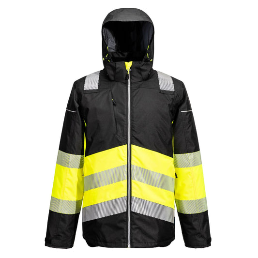 Portwest PW3 Hoge zichtbaarheid Winterjack PW364 Hi-Vis klasse 1 geel-zwart(YB)