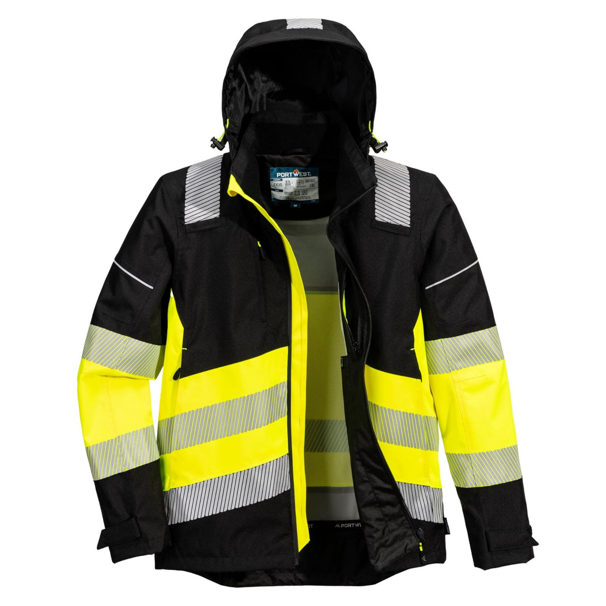 Portwest PW3 Hoge zichtbaarheid Regenjack PW368 Extreme Hi-Vis Klasse 1 geel-zwart(YB)