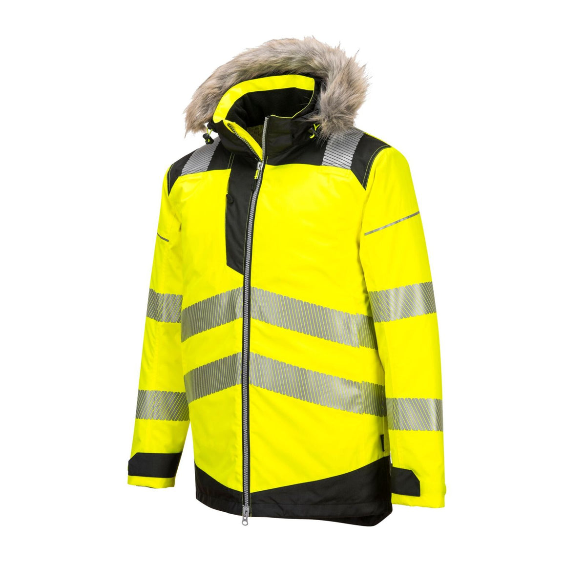 Portwest PW3 PW3 Hi-Vis Winter Parka PW369 geel-zwart(YB)