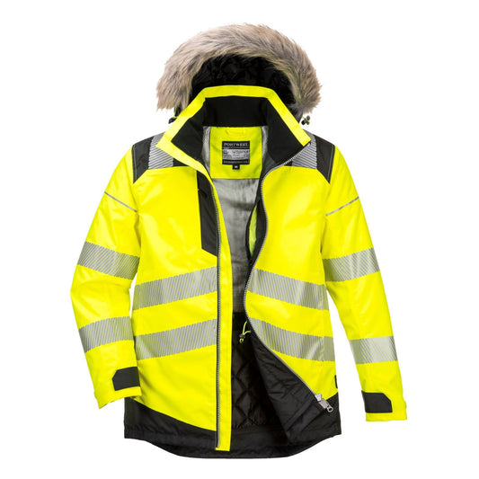 Portwest PW3 PW3 Hi-Vis Winter Parka PW369 geel-zwart(YB)