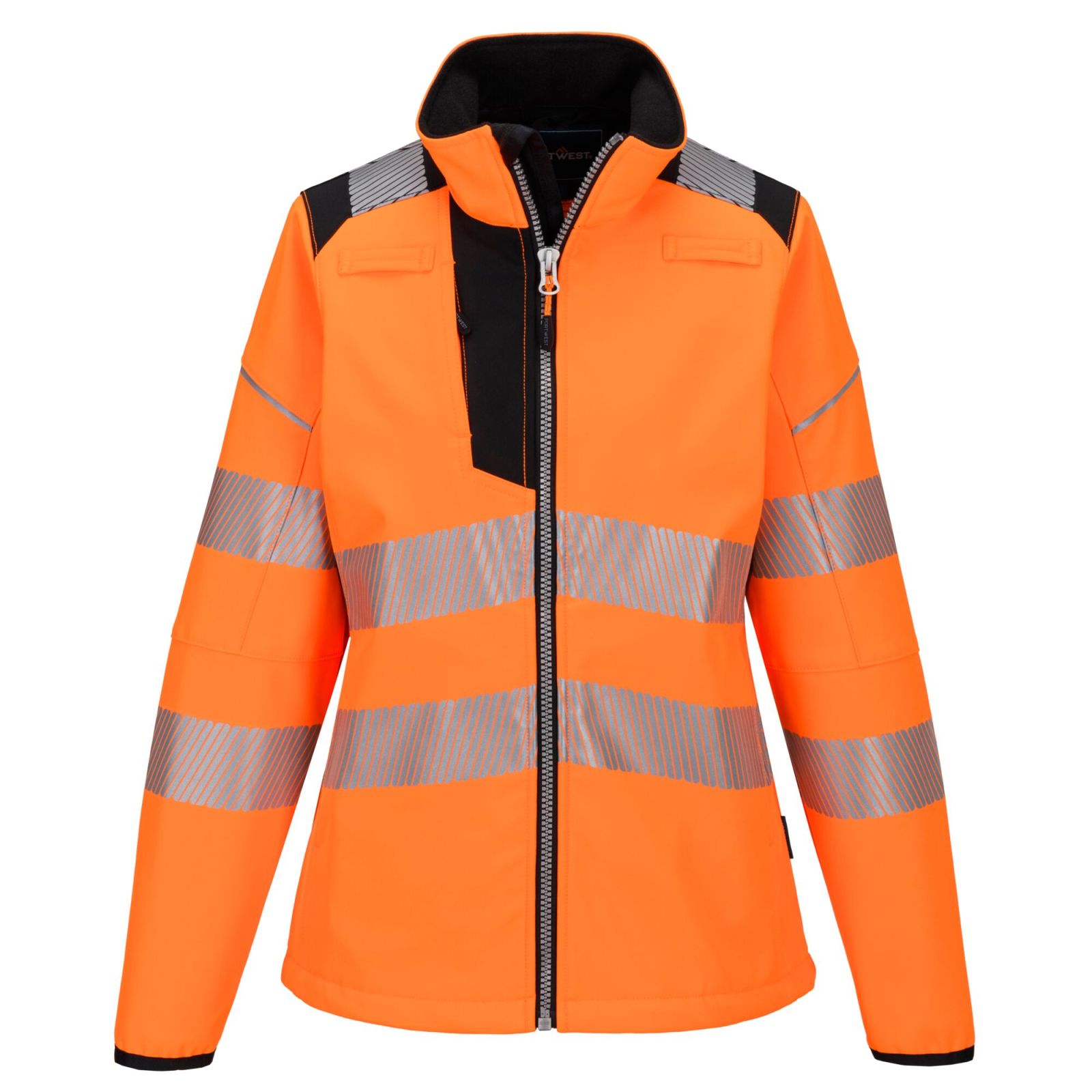 Portwest PW3 Hoge zichtbaarheid Jassen PW381 Hi-Vis softshell dames oranje-zwart(OB)