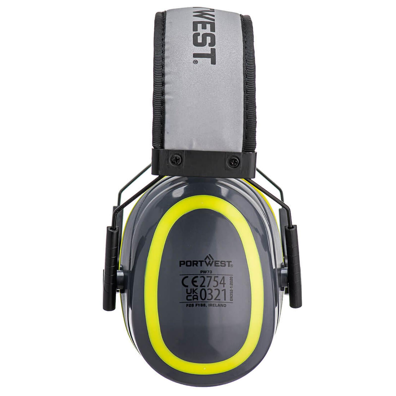 Portwest HV Extreme Oorbeschermers PW73 middel reflectie grijs-geel(GY)