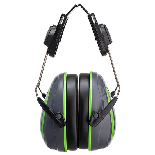 Portwest HV Extreme Oorbeschermers PW75 laag clip-on contrastkleuren grijs-groen(GG)