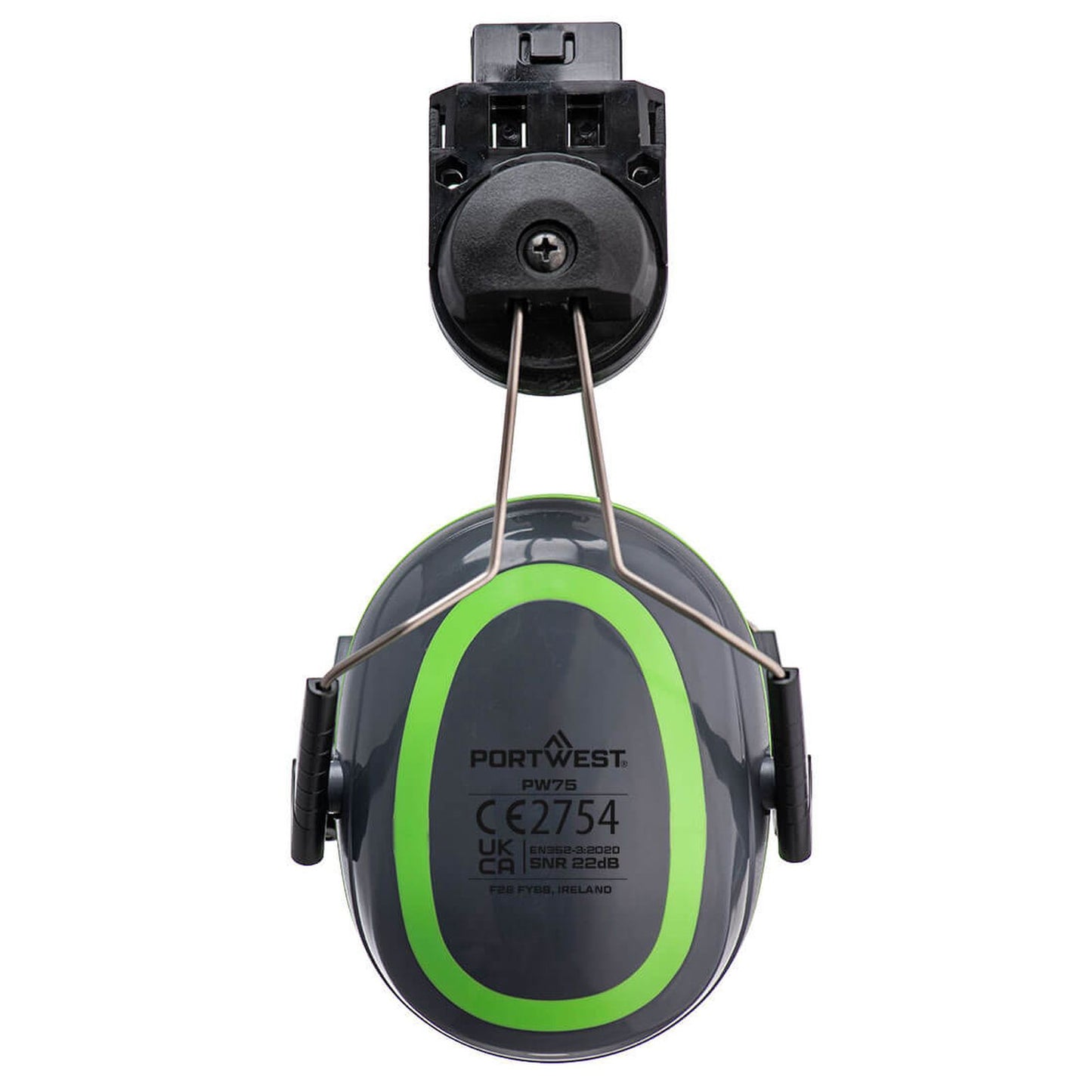 Portwest HV Extreme Oorbeschermers PW75 laag clip-on contrastkleuren grijs-groen(GG)