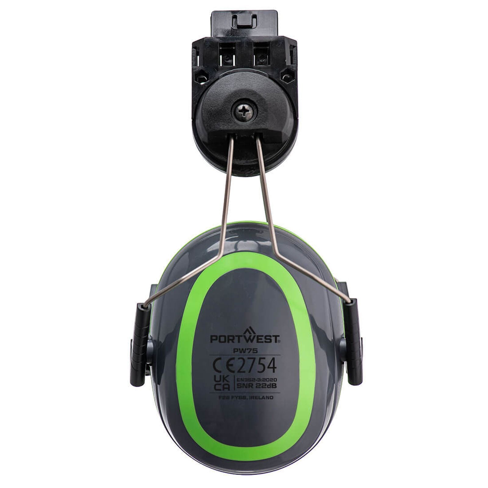 Portwest HV Extreme Oorbeschermers PW75 laag clip-on contrastkleuren grijs-groen(GG)