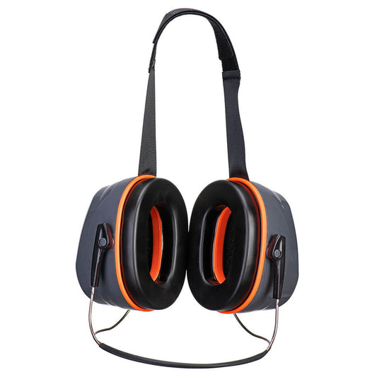 Portwest HV Extreme Oorbeschermers PW78 nekband contrastkleuren grijs-oranje(GO)