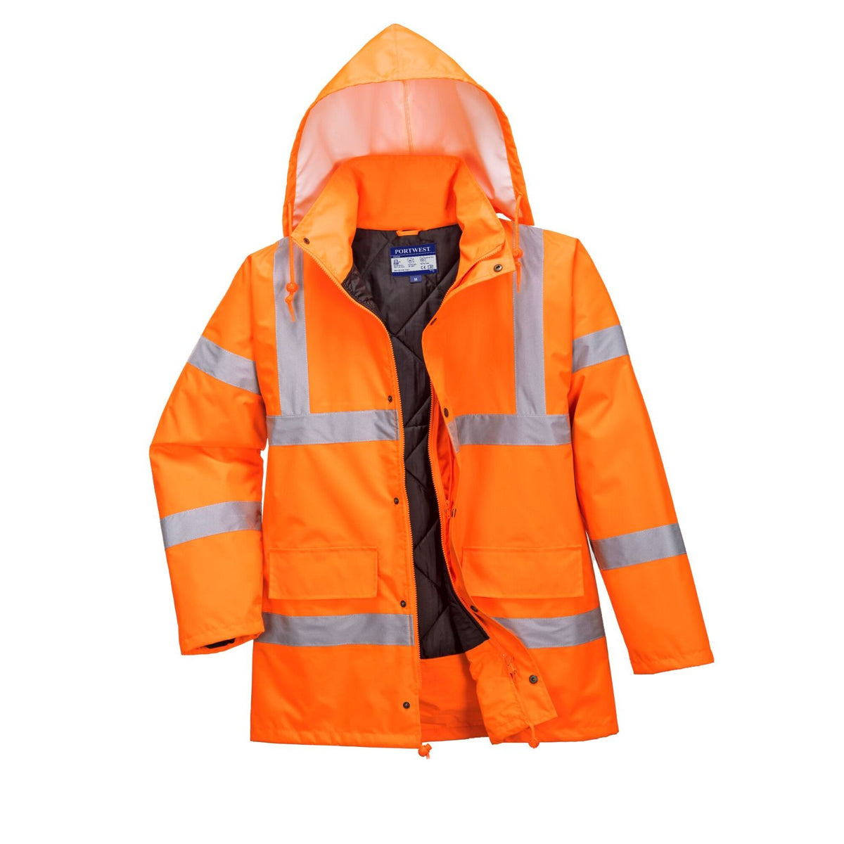 Portwest 300D Ademende Hi-Vis. Hoge zichtbaarheid Jack RT34 Hi-Vis Ademend Winter Traffic oranje(OR)