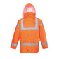 Portwest 300D Ademende Hi-Vis. Hoge zichtbaarheid Jack RT34 Hi-Vis Ademend Winter Traffic oranje(OR)