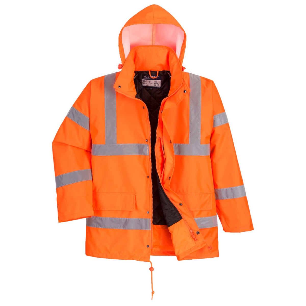 Portwest 300D Ademende Hi-Vis. Hoge zichtbaarheid Jack RT34 Hi-Vis Ademend Winter Traffic oranje(OR)