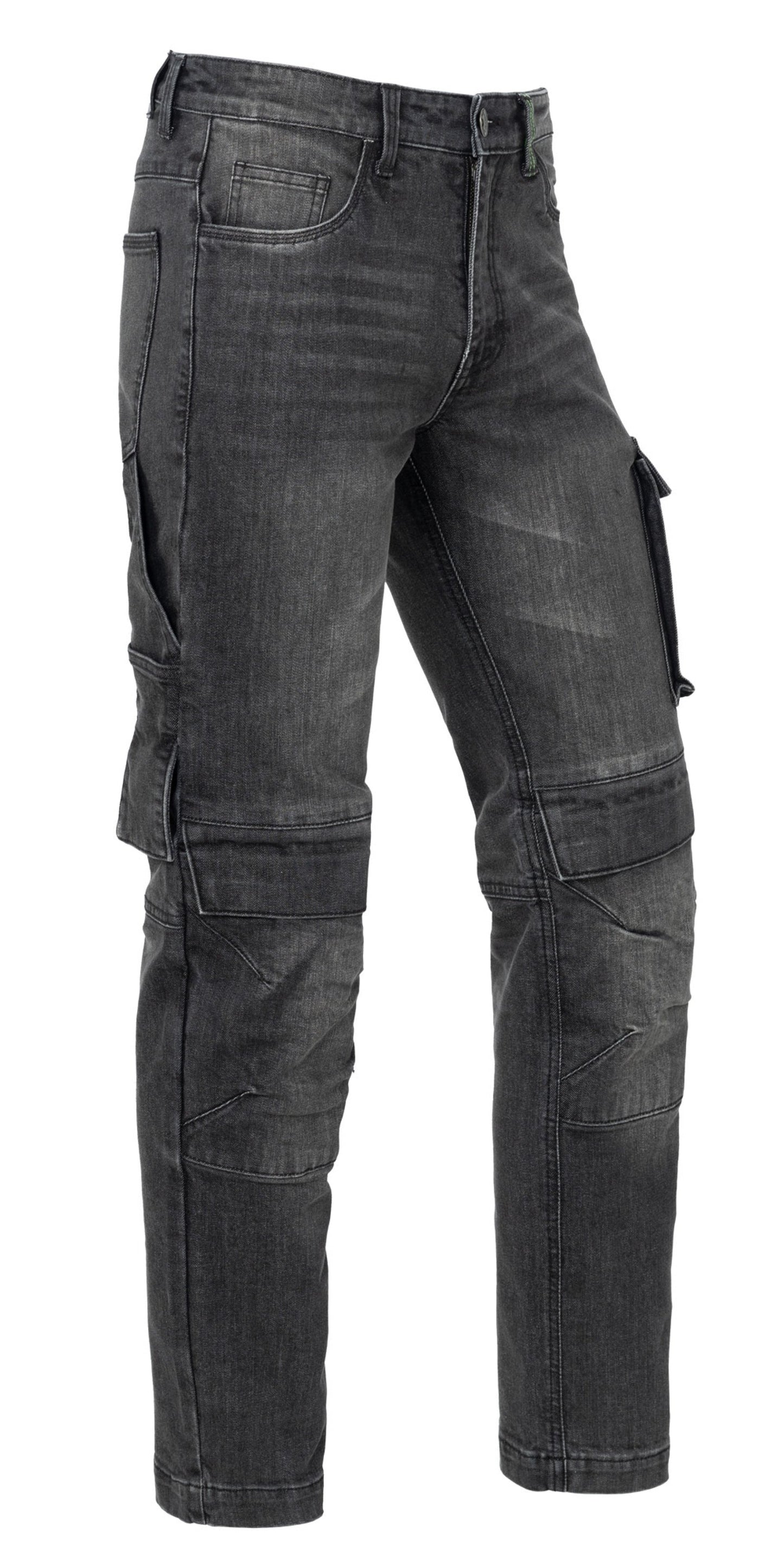 Brams Paris Never out of stock Jeans Werkbroeken Rick X35 OCS GRS black stretch denim zwart-grijs(001)