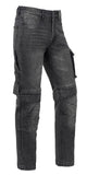 Brams Paris Never out of stock Jeans Werkbroeken Rick X35 OCS GRS black stretch denim zwart-grijs(001)