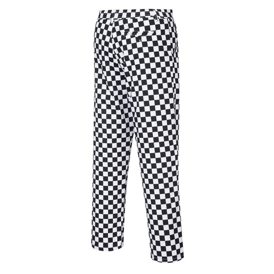 Portwest Kokskleding Chef-koks/voedingsindustrie Koksbroek S068 Harrow Hondtandmotief blauw-wit(CB)