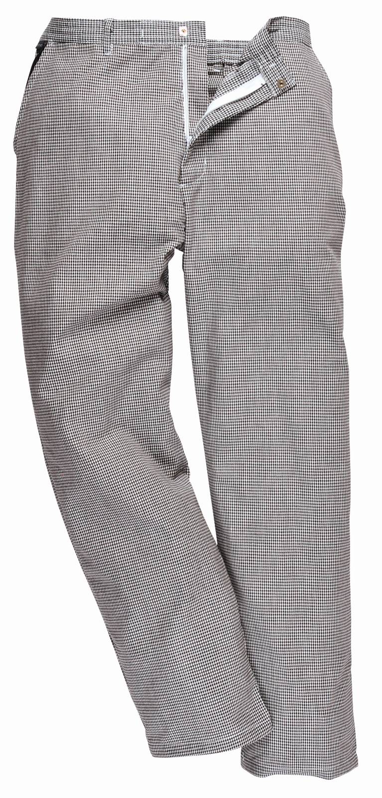 Portwest Broeken S068 houndstooth zwart-wit(HT)