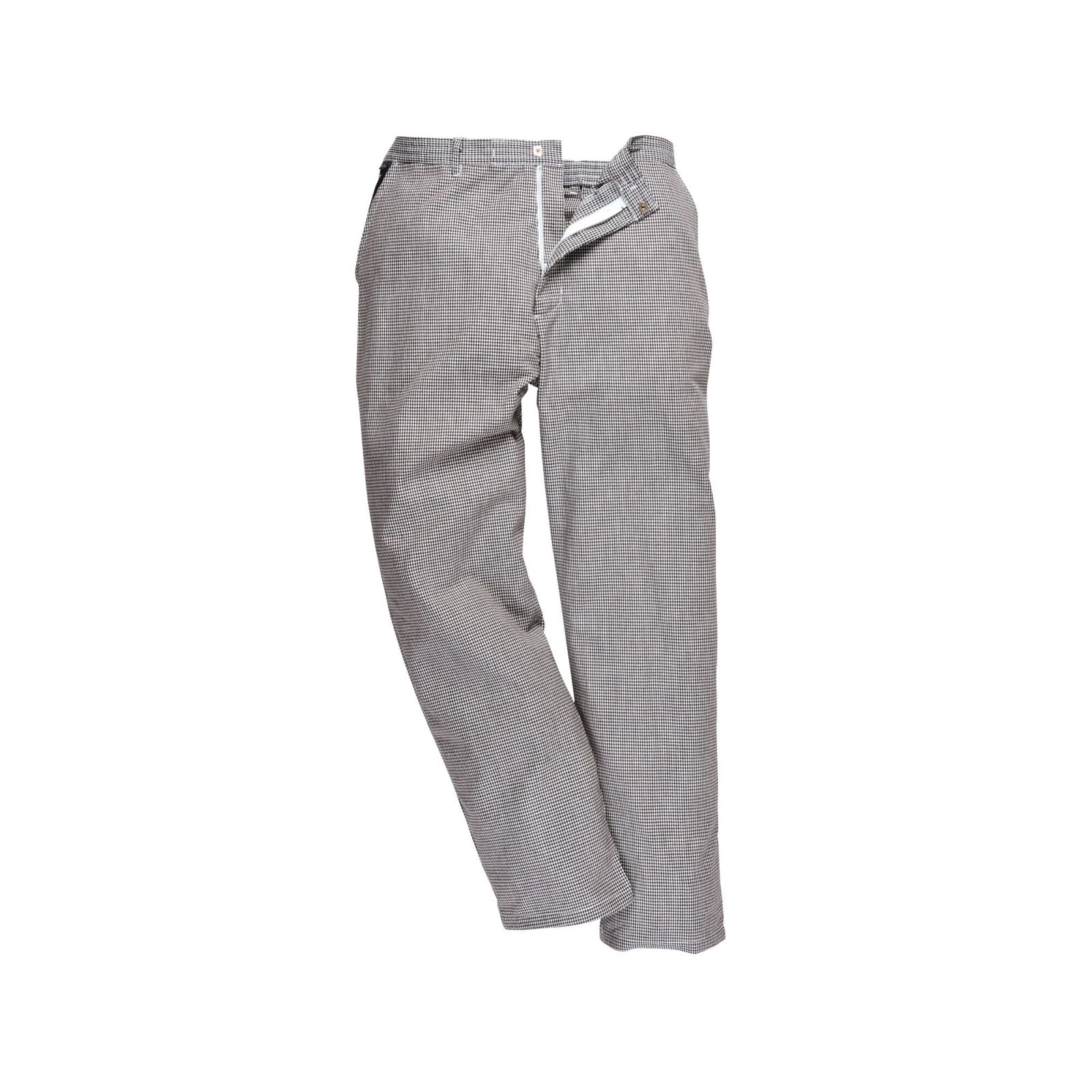 Portwest Broeken S068 houndstooth zwart-wit(HT)