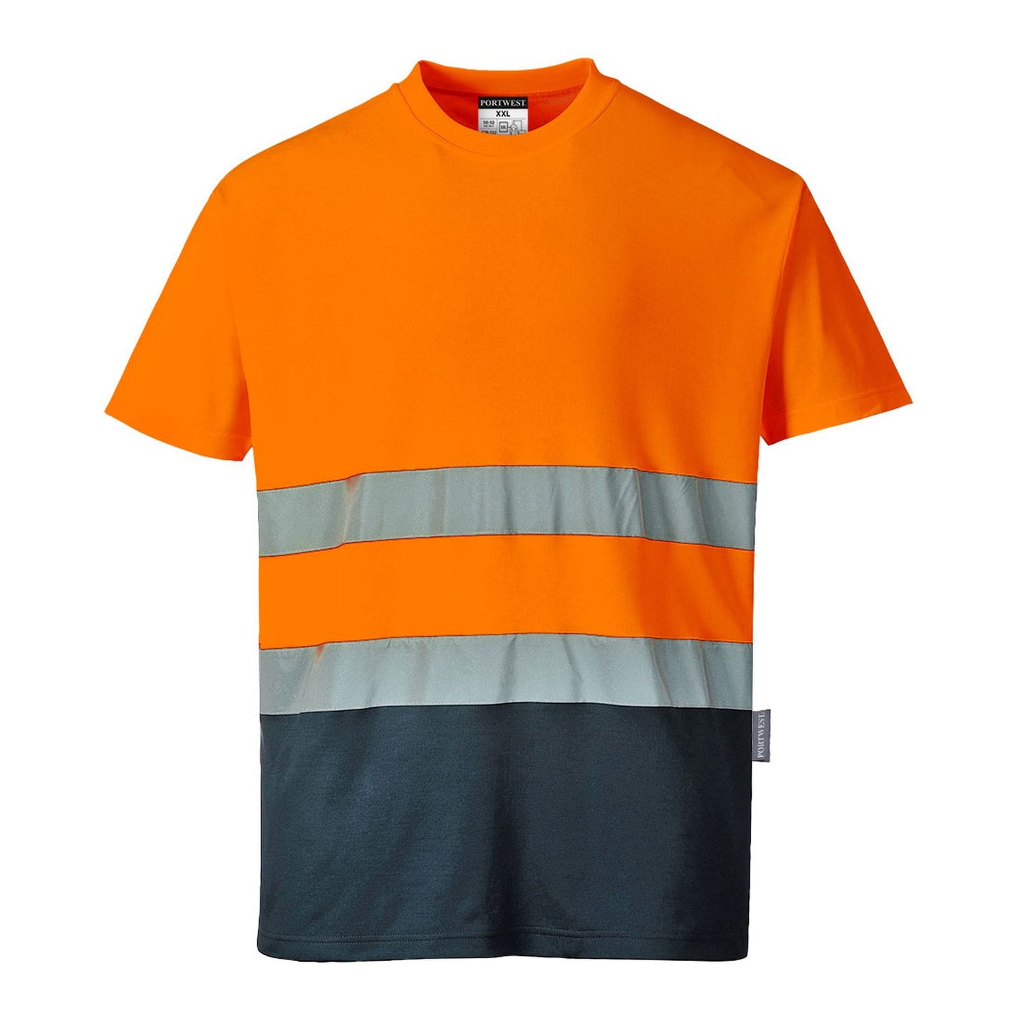 Portwest T-shirts S173 oranje-marineblauw(ON)
