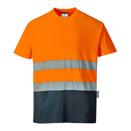 Portwest T-shirts S173 oranje-marineblauw(ON)