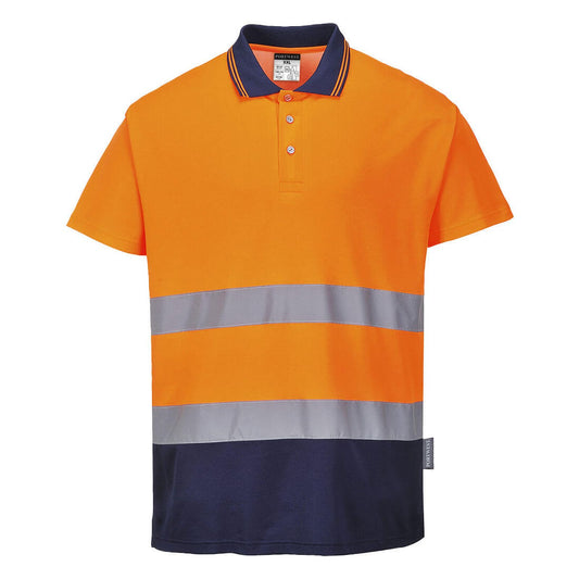 Portwest Poloshirts S174 oranje-marineblauw(ON)