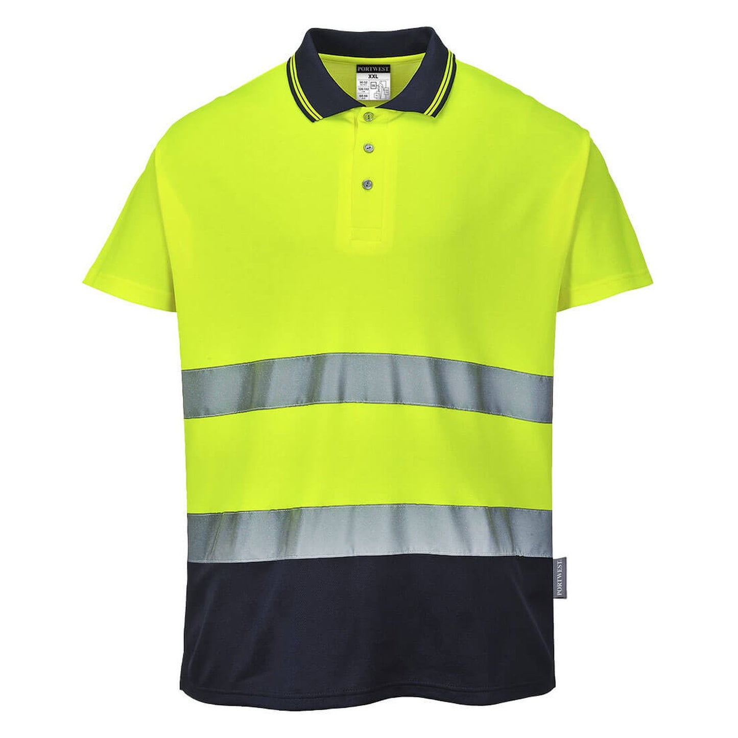 Portwest Poloshirts S174 geel-marineblauw(YN)