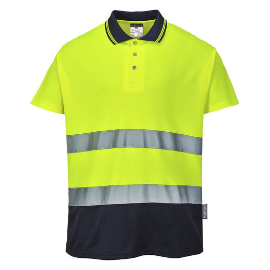 Portwest Poloshirts S174 geel-marineblauw(YN)
