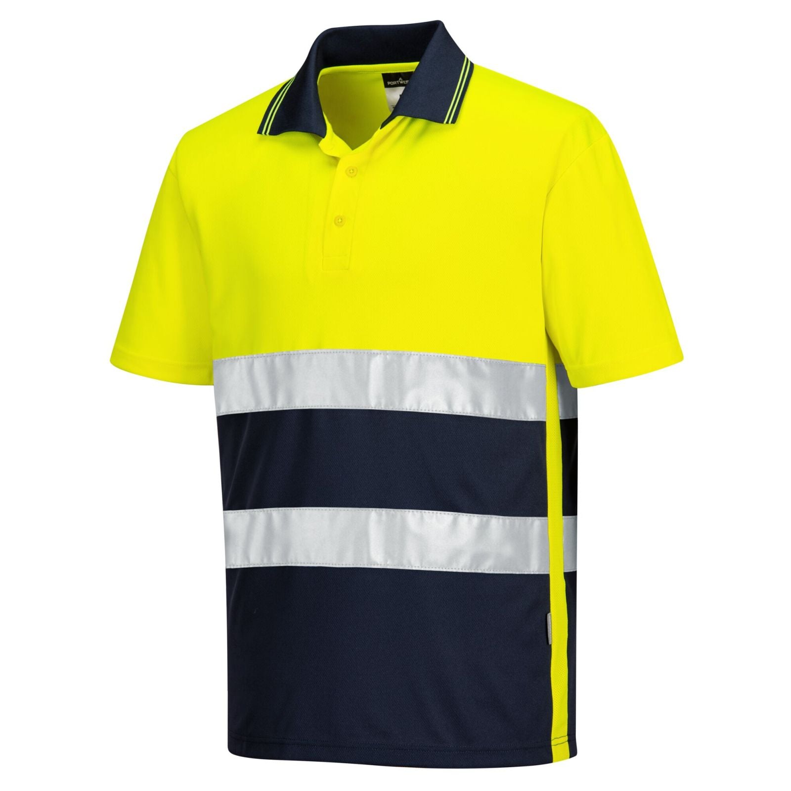 Portwest Poloshirts S175 Hi-Vis geel-marineblauw(YN)