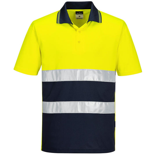 Portwest Poloshirts S175 Hi-Vis geel-marineblauw(YN)