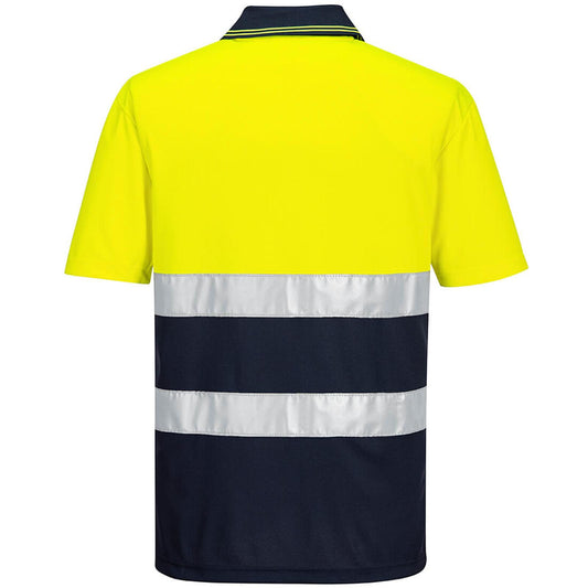 Portwest Poloshirts S175 Hi-Vis geel-marineblauw(YN)
