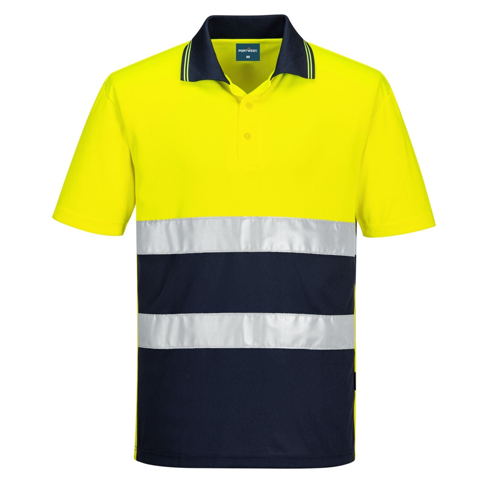 Portwest Poloshirts S175 Hi-Vis geel-marineblauw(YN)