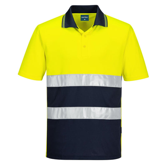 Portwest Poloshirts S175 Hi-Vis geel-marineblauw(YN)