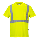 Portwest Micro Mesh Bird Eye Hoge zichtbaarheid T-shirt S190 Hi-Vis borstzak geel(YE)