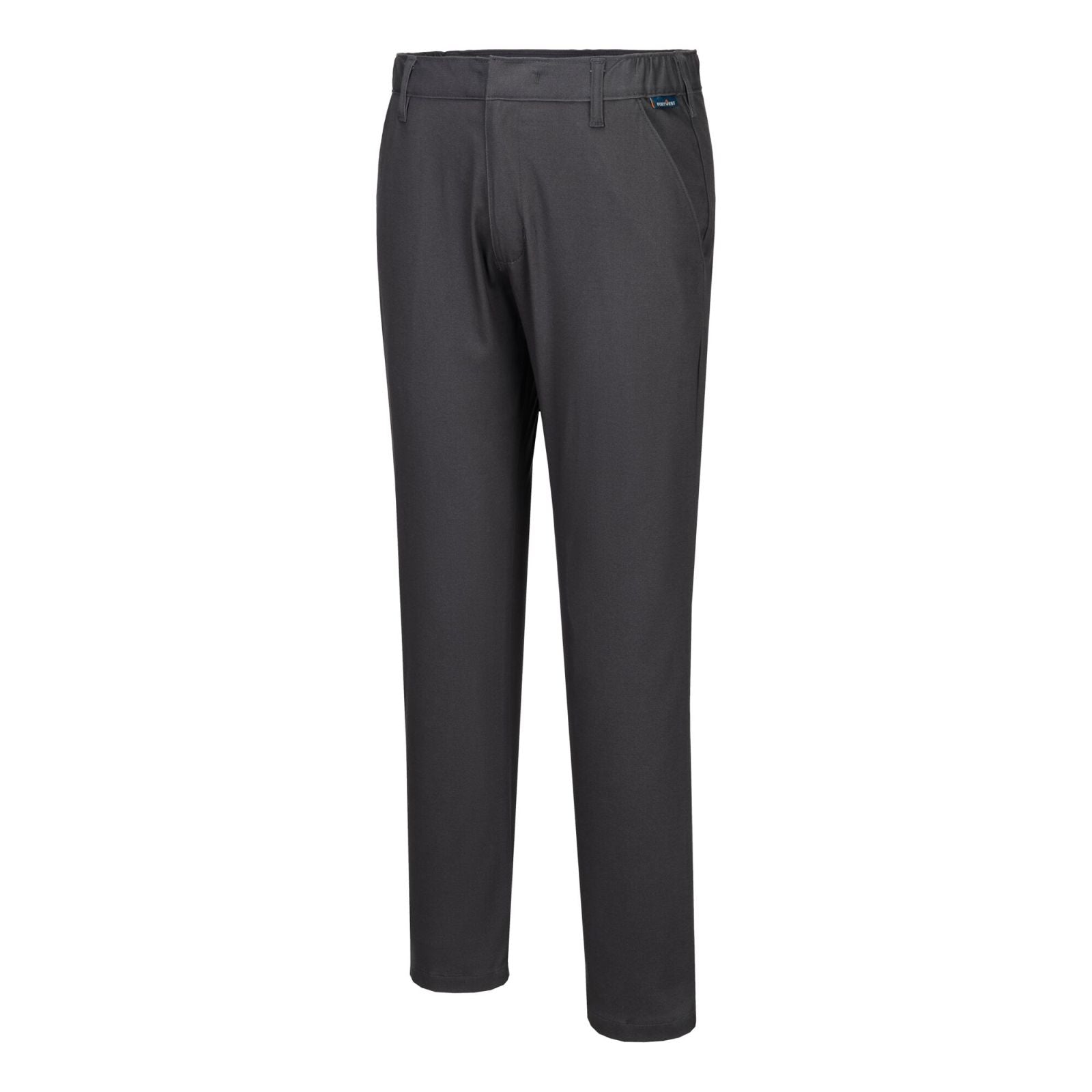Portwest Algemene Werkkleding Chino Broek S232 stretch slim metaalgrijs(MG)