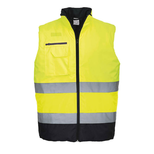 Portwest Bodywarmers S267 geel-marineblauw(YN)