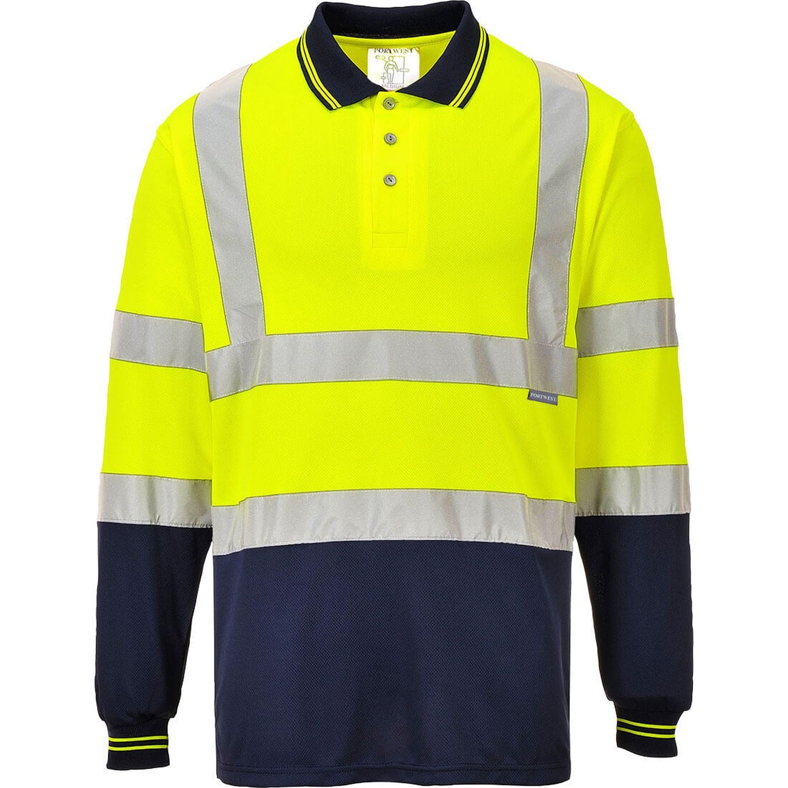 Portwest Poloshirts S279 geel-marineblauw(YN)