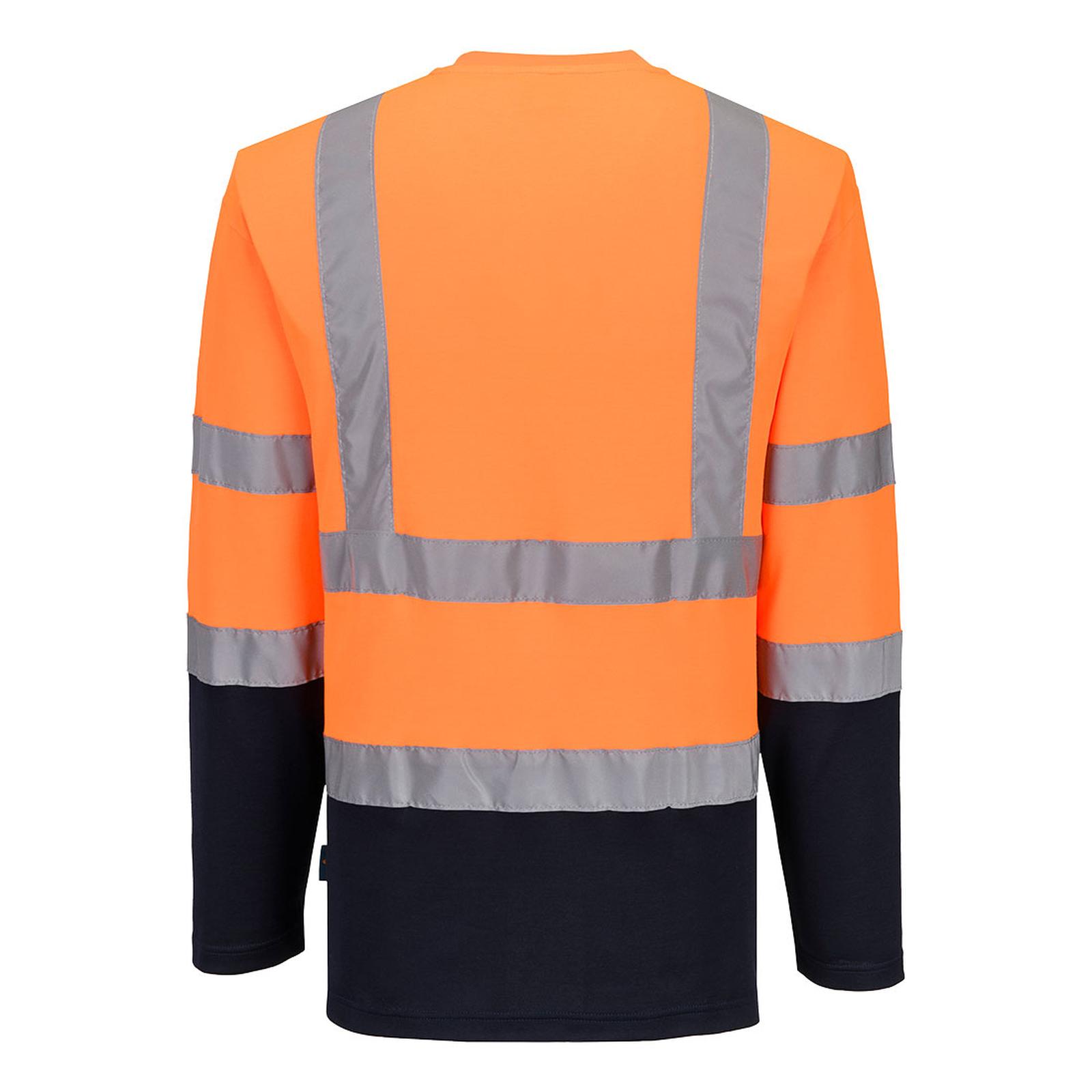 Portwest T-shirts S280 HiVis UPF35+ UV oranje-marineblauw(ON)