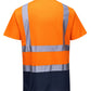 Portwest T-shirts S378 HiVis UPF50+ UV oranje-marineblauw(ON)