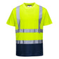 Portwest T-shirts S378 HiVis UPF50+ UV geel-marineblauw(YN)