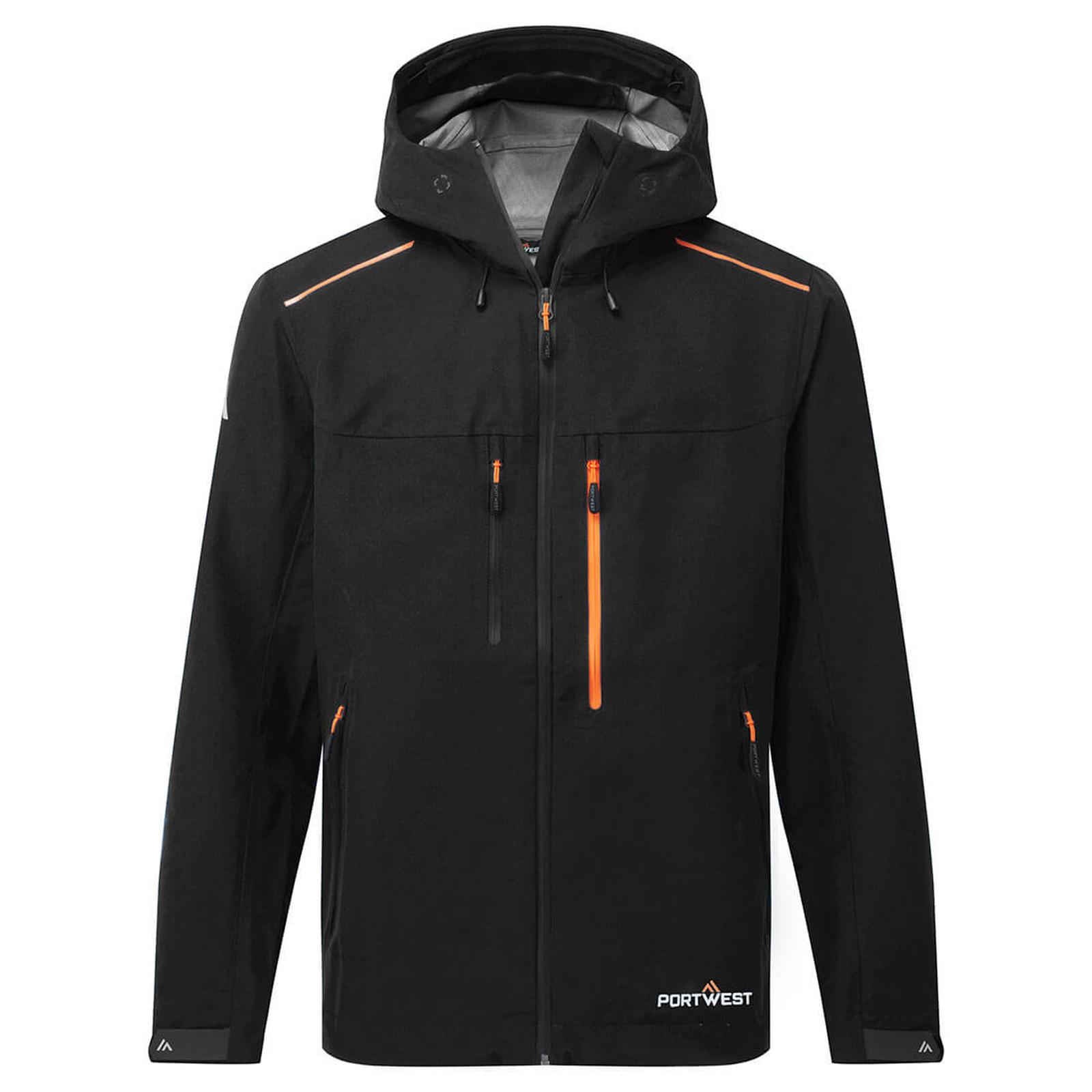 Portwest Klassieke Regenkleding Bescherming Tegen Alle Weersomstandigheden Regenjas S385 Shell zwart(BK)