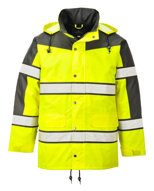 Portwest 300D Industrie Hi-Vis Hoge zichtbaarheid Jack S462 Klassiek Tweekleuren geel(YE)
